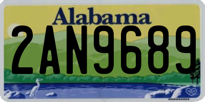 AL license plate 2AN9689