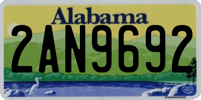 AL license plate 2AN9692