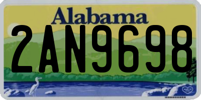 AL license plate 2AN9698