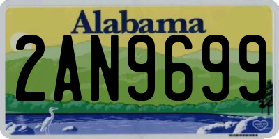 AL license plate 2AN9699