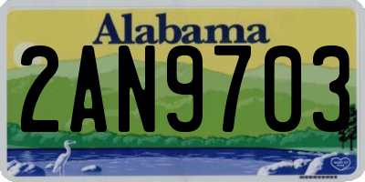 AL license plate 2AN9703