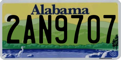 AL license plate 2AN9707