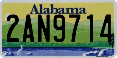 AL license plate 2AN9714