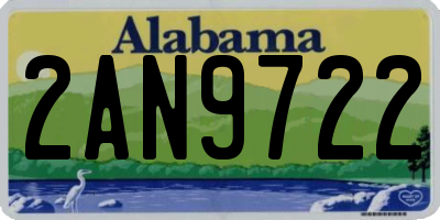 AL license plate 2AN9722