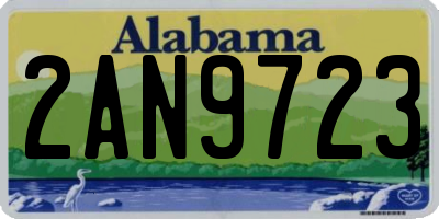 AL license plate 2AN9723