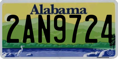 AL license plate 2AN9724