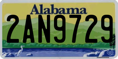 AL license plate 2AN9729