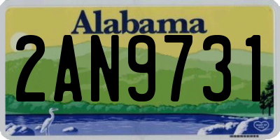 AL license plate 2AN9731