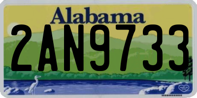 AL license plate 2AN9733