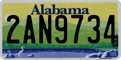 AL license plate 2AN9734