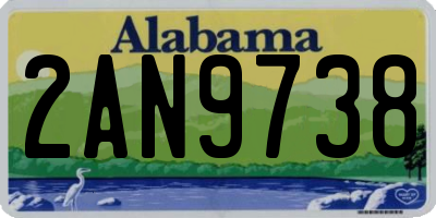 AL license plate 2AN9738