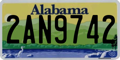 AL license plate 2AN9742
