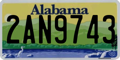 AL license plate 2AN9743