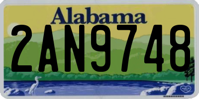 AL license plate 2AN9748
