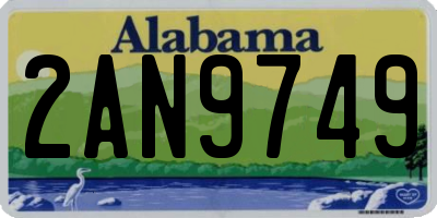 AL license plate 2AN9749