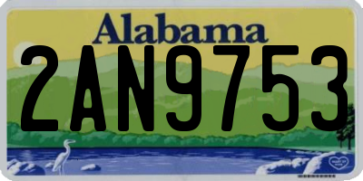 AL license plate 2AN9753