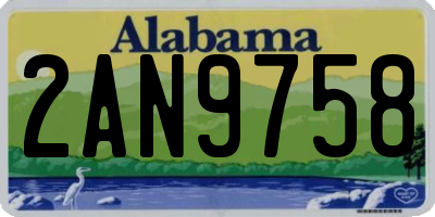 AL license plate 2AN9758