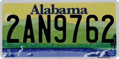 AL license plate 2AN9762