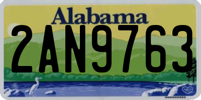 AL license plate 2AN9763