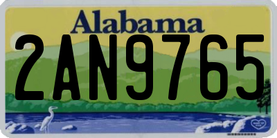 AL license plate 2AN9765