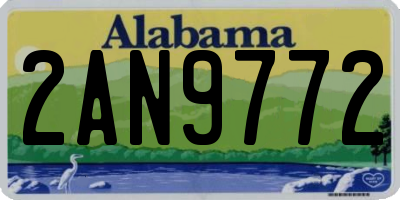 AL license plate 2AN9772