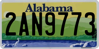 AL license plate 2AN9773