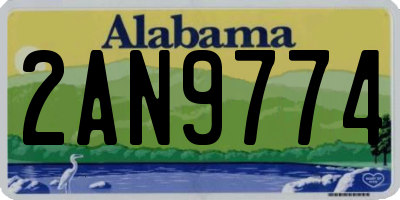 AL license plate 2AN9774