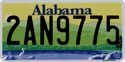 AL license plate 2AN9775