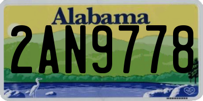 AL license plate 2AN9778