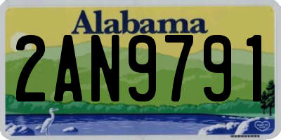 AL license plate 2AN9791