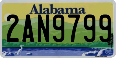 AL license plate 2AN9799