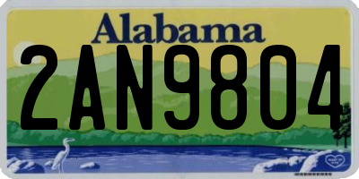 AL license plate 2AN9804