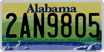 AL license plate 2AN9805