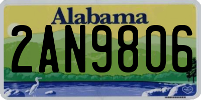 AL license plate 2AN9806