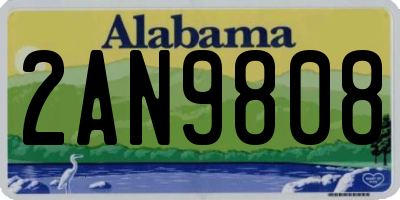 AL license plate 2AN9808