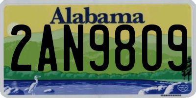 AL license plate 2AN9809