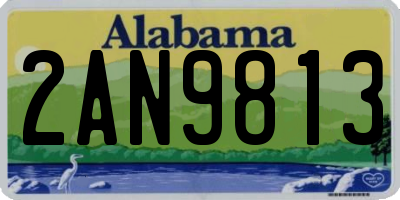 AL license plate 2AN9813