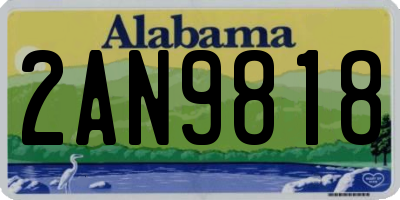 AL license plate 2AN9818