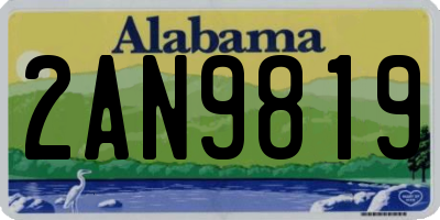 AL license plate 2AN9819