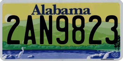 AL license plate 2AN9823