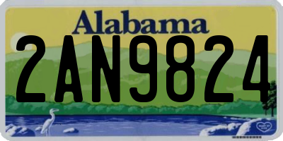 AL license plate 2AN9824