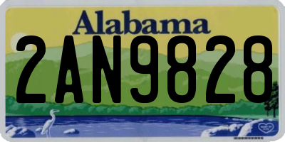 AL license plate 2AN9828