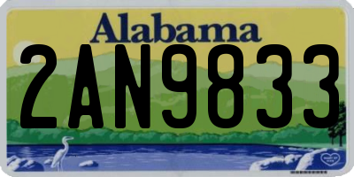 AL license plate 2AN9833