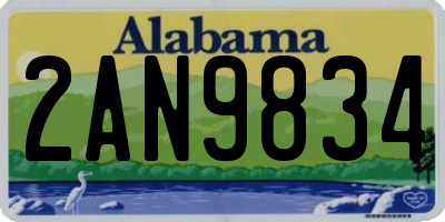 AL license plate 2AN9834