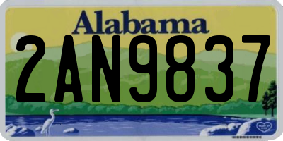 AL license plate 2AN9837