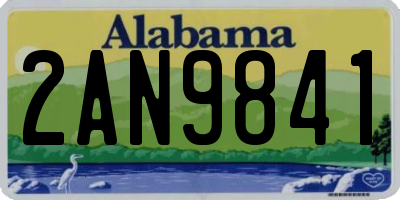 AL license plate 2AN9841