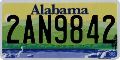 AL license plate 2AN9842