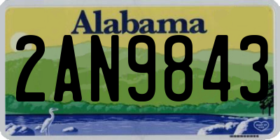 AL license plate 2AN9843