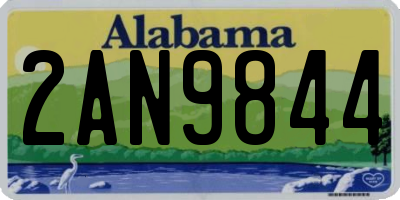 AL license plate 2AN9844