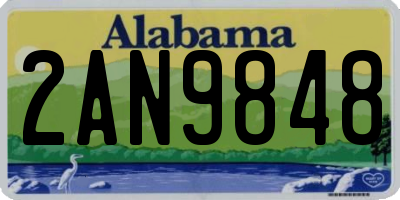 AL license plate 2AN9848